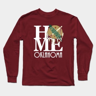 HOME Oklahoma (white text) Long Sleeve T-Shirt